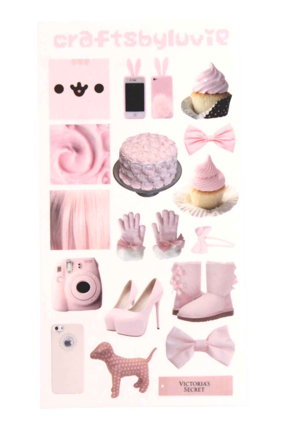 2010s girly tumblr pngs sticker sheet