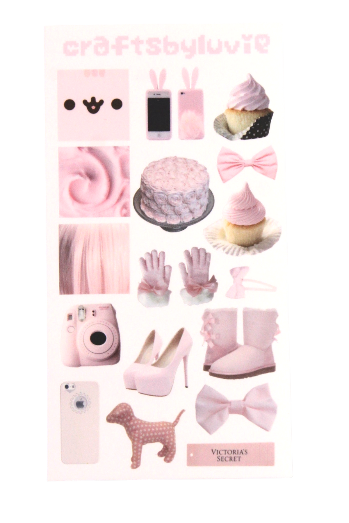 2010s girly tumblr pngs sticker sheet