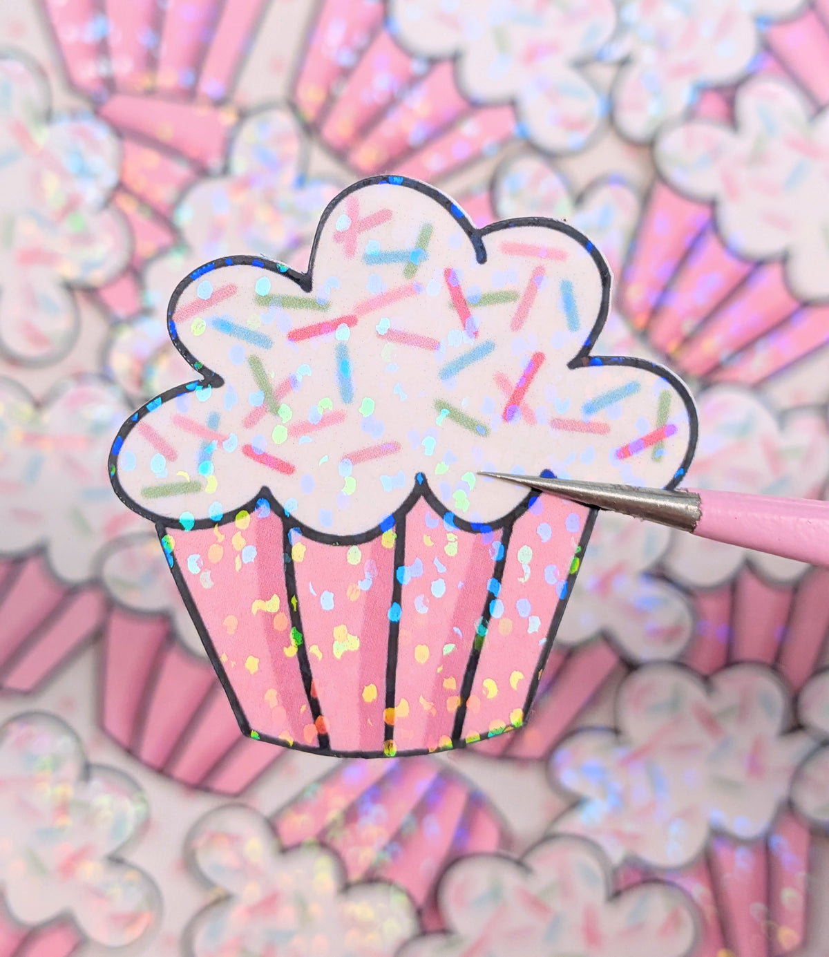 cupcake logo sticker