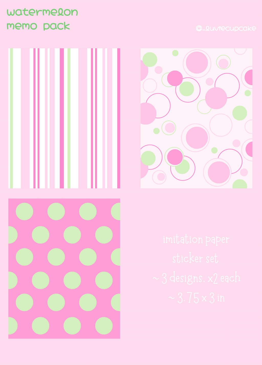 watermelon imitation paper/memo sticker set