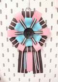 xl neapolitan and teal rosette ribbon