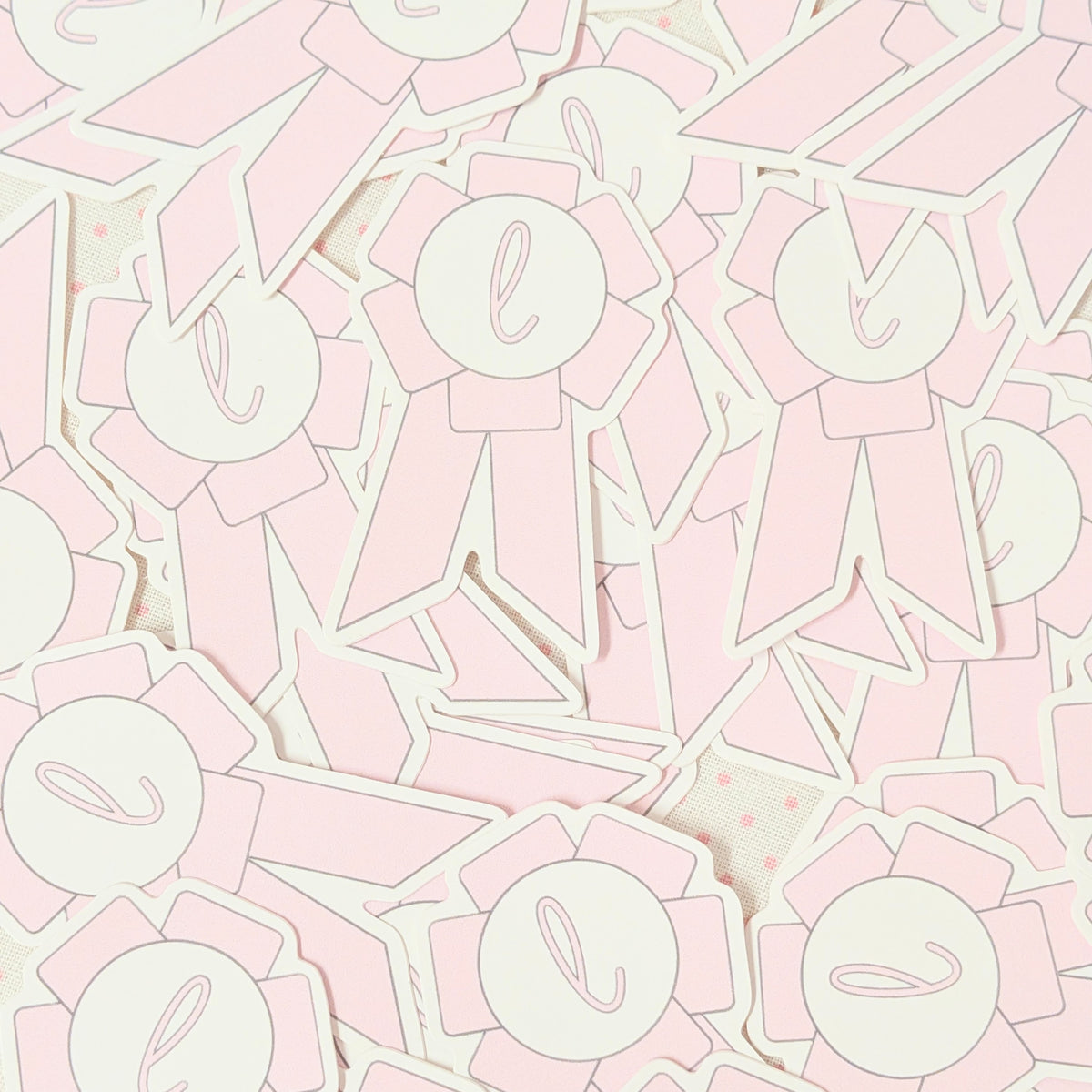 luvie rosette ribbon sticker