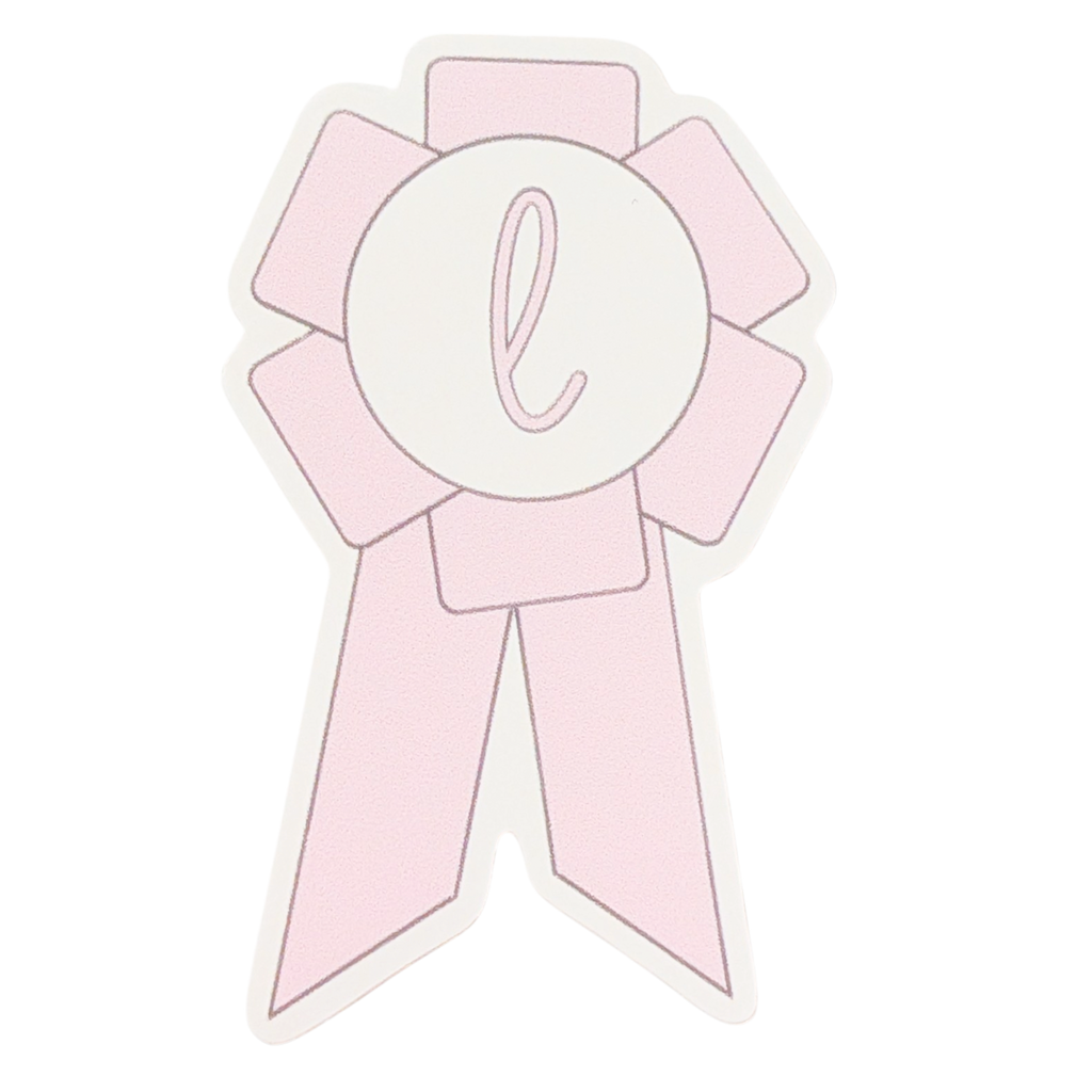 luvie rosette ribbon sticker