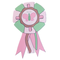 butterfly rosette ribbon sticker
