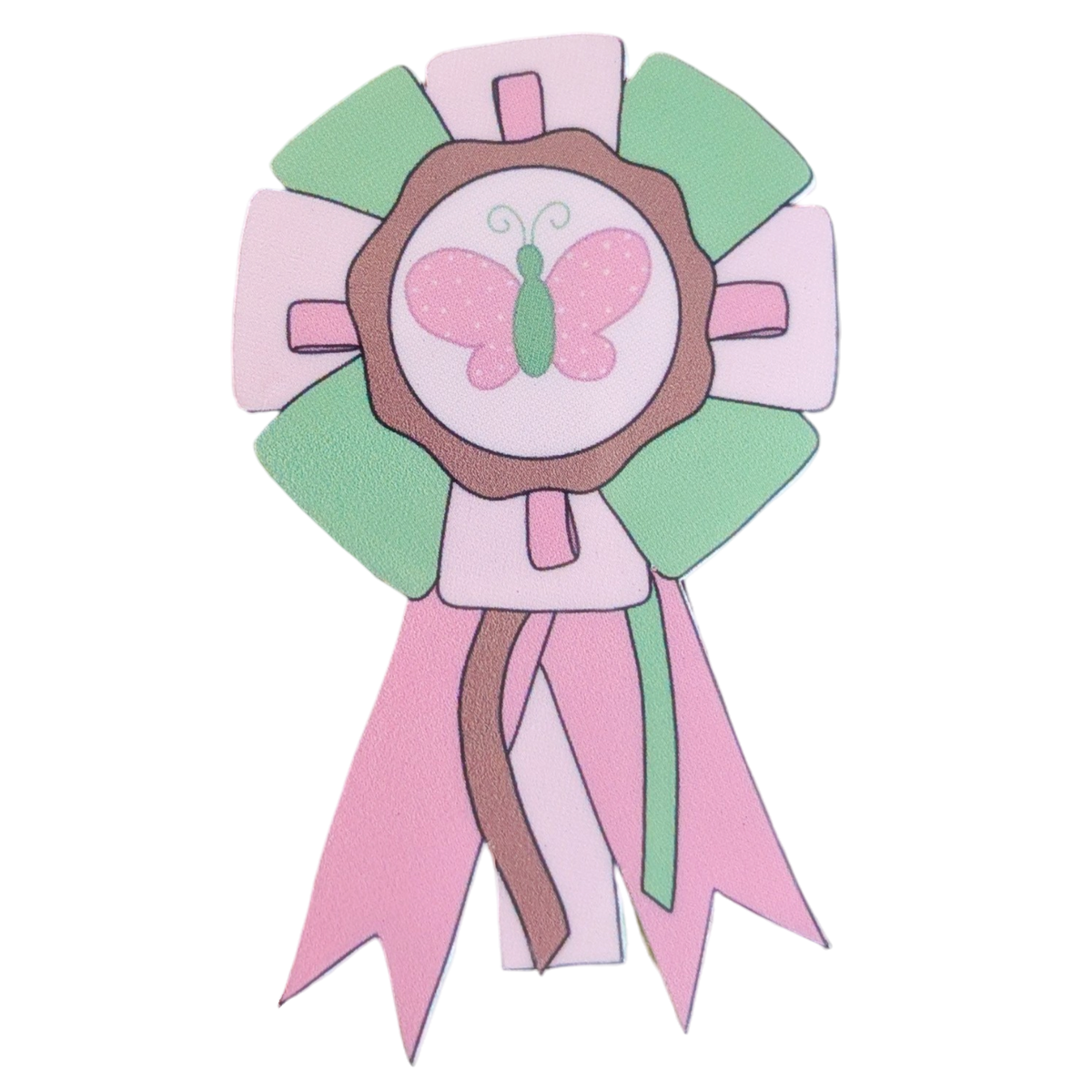 butterfly rosette ribbon sticker