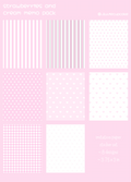 strawberries and cream imitation paper/memo sticker set