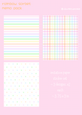 rainbow sorbet imitation paper/memo sticker set