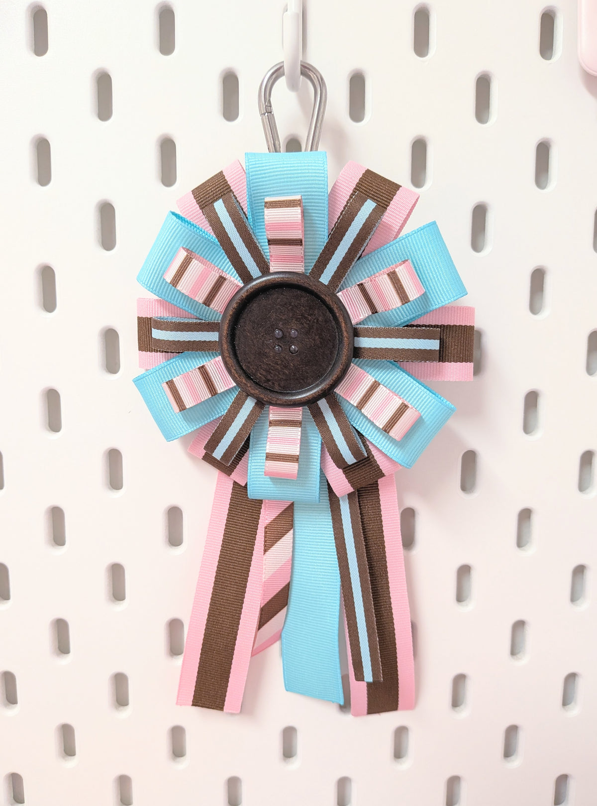 neapolitan and teal rosette ribbon