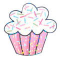 cupcake logo sticker