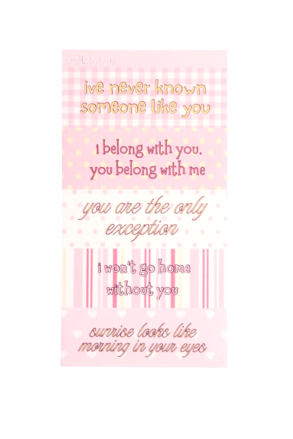 love songs sticker sheet